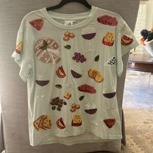 Size small smoke free home. Worn twice. EUC. Mint color. Sparkles on both sides.